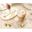 Szív latte kanál 4db - arany színű