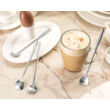 Szív latte kanál 4db - ezüst színű