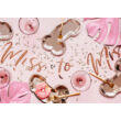 Fényes Rosegold vagy más néven rózsaarany színű Miss to Mrs függődekoráció esküvői partira vagy lánybúcsúra.