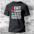 Eat Game Sleep Repeat gamer póló mouse grey színben