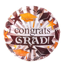 Congrats Grad! arany-ezüst ballagási fólia lufi 45cm