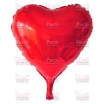 Szív alakú piros fólia lufi 45cm