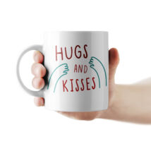 Hugs and Kisses valentin napi bögre