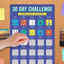30 napos fitnesz kihívás kaparós poszter