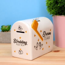 Dream Team esküvői postaláda formájú kerámia persely