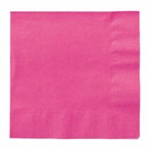 Rózsaszín Papír Party Szalvéta - 33 cm x 33 cm, 20 db-os