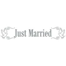Just Married Dekorációs Kordonszalag Esküvőre - 15 m