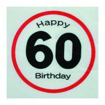 Happy Birthday 60-as Sebességkorlátozó Szülinapi Parti Szalvéta - 33 x 33 cm, 20 db