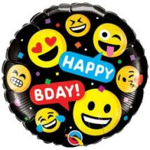 18 inch-es Smileys Happy Birthday! Szülinapi Fólia Lufi
