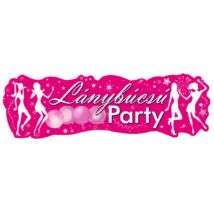 Lánybúcsú Parti Banner - 90cmx27cm