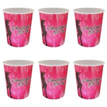 Lánybúcsú party papír pohár 250ml  6db rózsaszín
