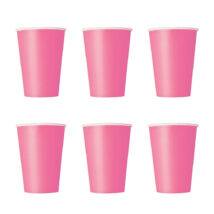 Hot Pink - Rózsaszín Papír Parti Pohár - 270 ml, 8 db-os