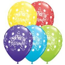 11 inch-es Boldog Születésnapot Assorted Lufi