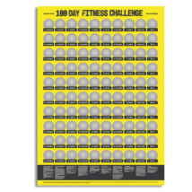 100 napos fitnesz kihívás kaparós poszter