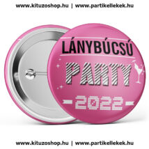 Lánybúcsú Party 2022 kitűző rózsaszín
