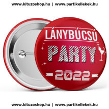 Lánybúcsú Party 2022 kitűző piros