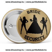 Bride Security kitűző barna