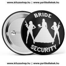 Bride security lánybúcsú kitűző