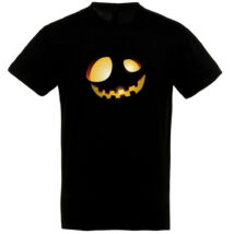 Töklámpás mintás Halloween póló fekete