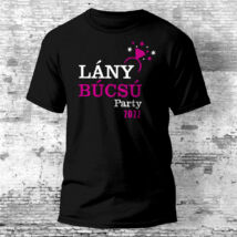 Lánybúcsú party 2022 gyűrűs póló fekete