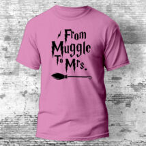 From Muggle to Mrs feliratos lánybúcsú póló több színben.