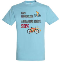 Napi előrejelzés: a bicajozás esélye 99%  póló több színben