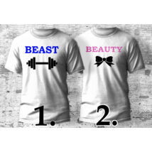 Beauty és Beast feliratos páros póló, több színben