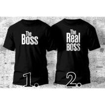 Boss és The Real Boss feliratos páros póló, több színben. 