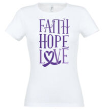 Faith Hope Love feliratos vallásos póló