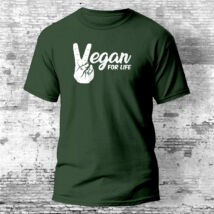 Vegan For Life feliratos póló a vega életmódod kedvelőnek. Ha van vegan ismerősöd, akkor ez egy nagyszerű ajándék lehet neki.