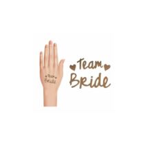 Team Bride aranyszínű szívecskés tetoválás szett - 16 db / csomag