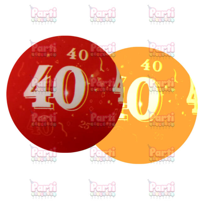 40-es számos, szerpentines színes lufi, 30cm vegyes (5db)
