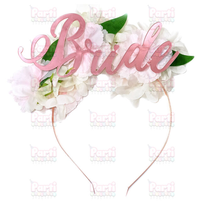 Rosegold Bride Virágos hajráf lánybúcsúra