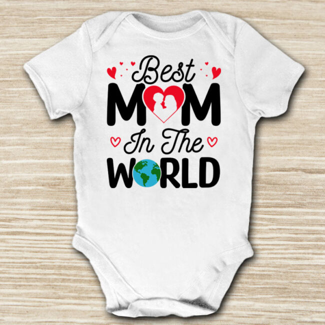 Best Mom in the World - anyák napi baba body
