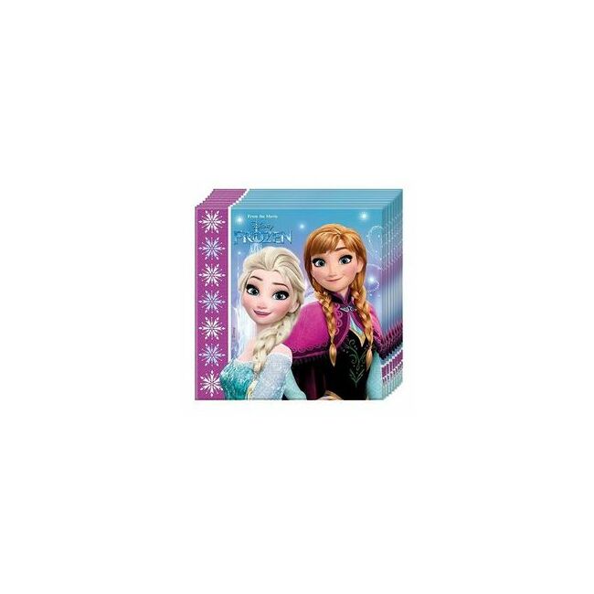 Frozen - Jégvarázs Északi Fény Parti Szalvéta - 33 cm x 33 cm, 20 db-os Party kellék