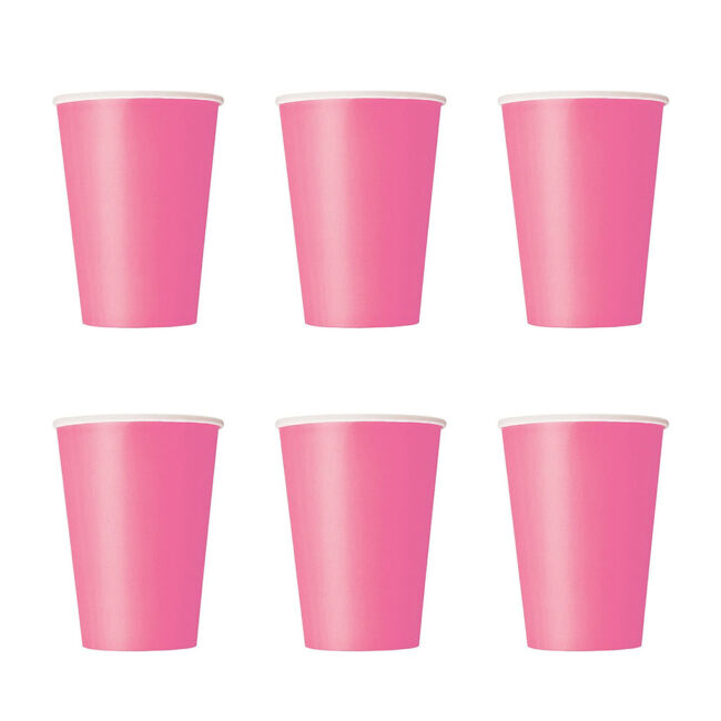 Pink Papír Parti Pohár - 270 ml, 8 db-os