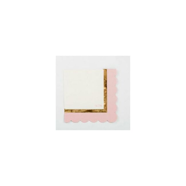 Pink 1st Birthday - Első Szülinapi Parti Szalvéta - 33 cm x 33 cm, 16 db-os