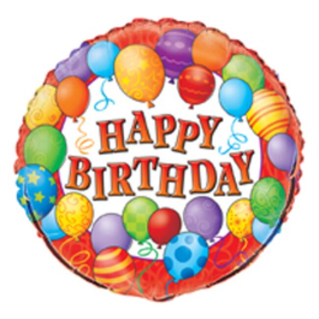 18 inch-es Birthday Balloons - Léggömbös Szülinapi Fólia Lufi
