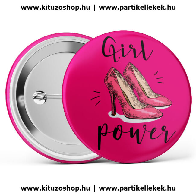 Girl Power - cipős kitűző lánybúcsúra