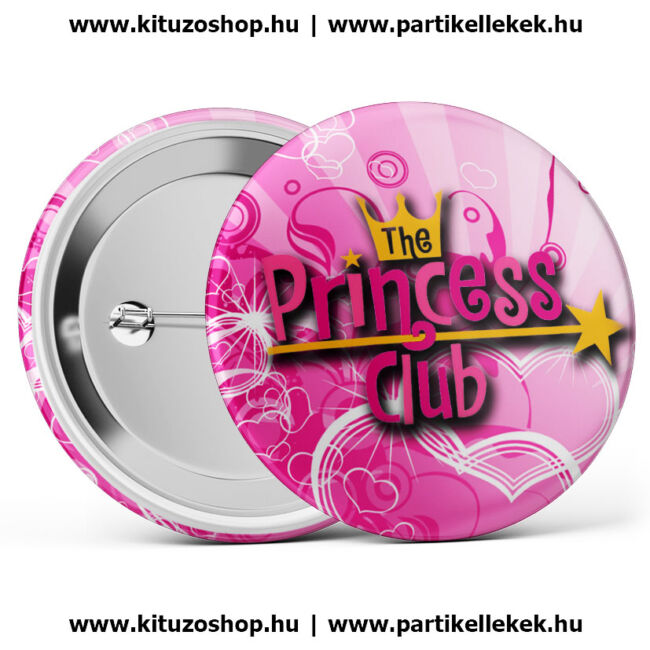 Princess club lánybúcsú kitűző