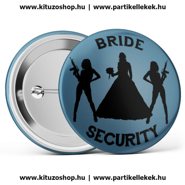 Bride security lánybúcsú kitűző
