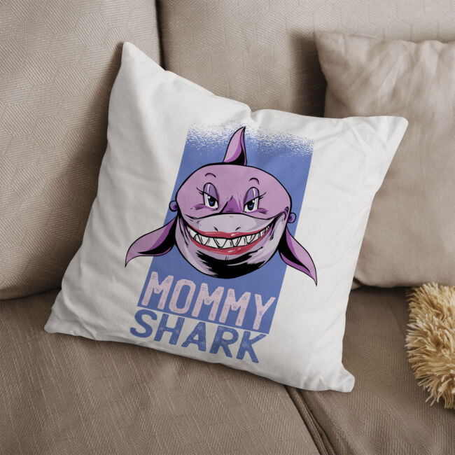 Mommy Shark - cápás anyák napi párna