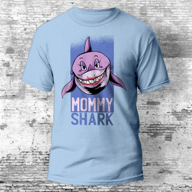 Mommy Shark - cápás anyák napi póló több színben