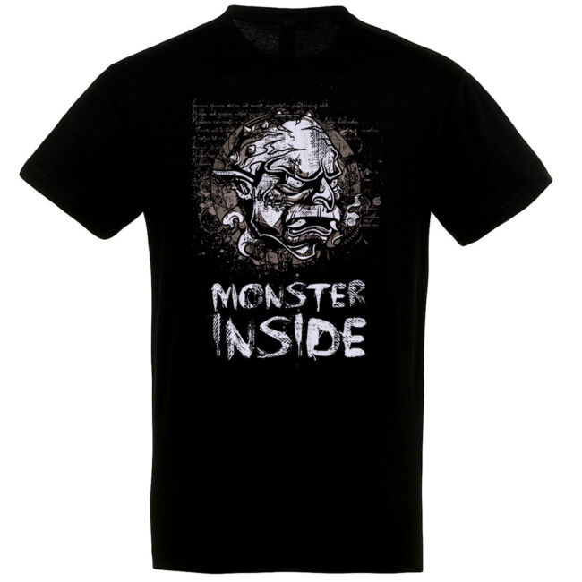 Monster Inside fekete póló