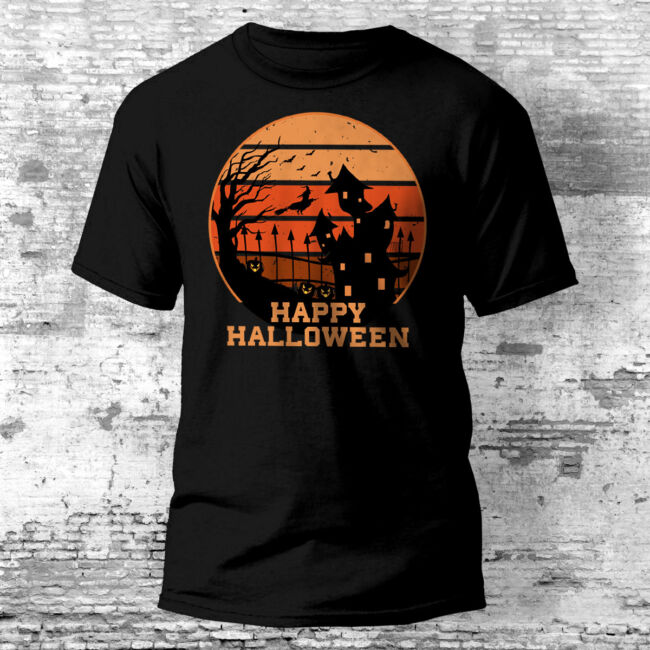 Happy Halloween kísértet kúria póló több színben