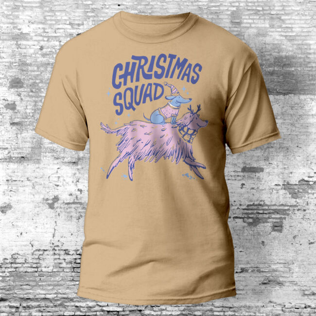 Christmas Squad Kutyás Karácsonyi póló több színben