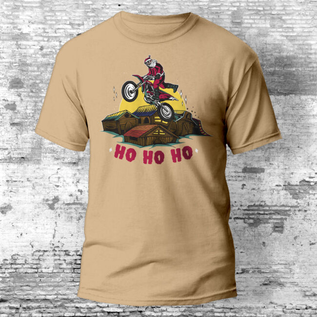 Motorcoss Mikulás Karácsonyi póló több színben