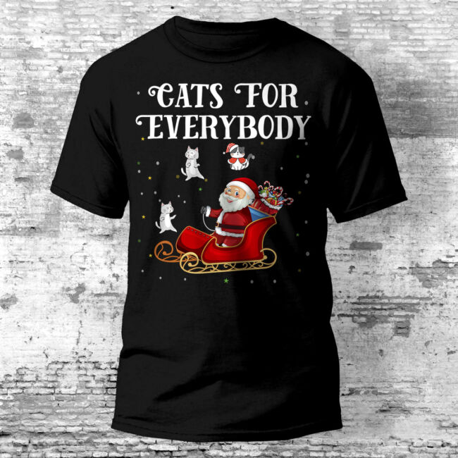 Cats For Everybody karácsonyi póló több színben