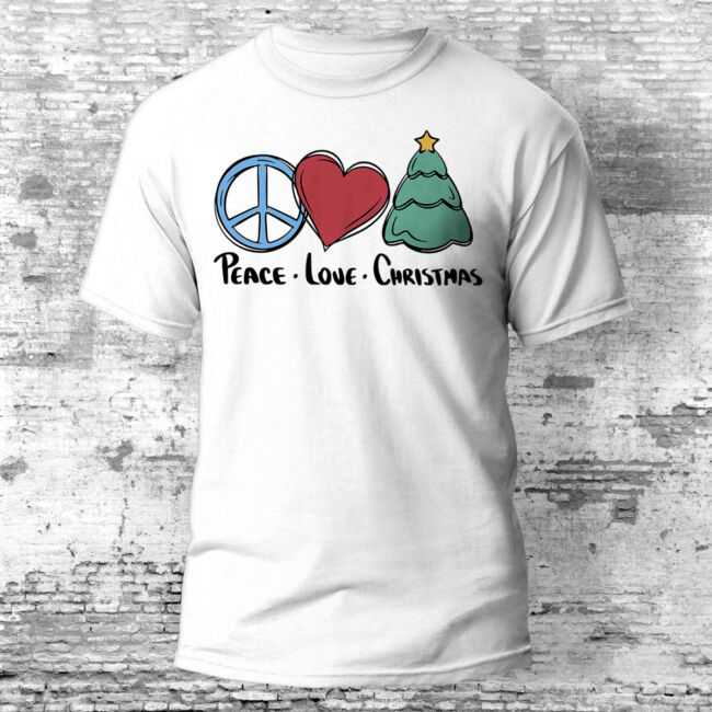 Peace Love Christmas póló több színben 