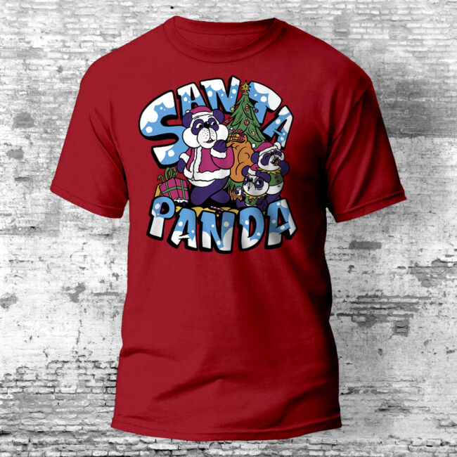 Santa Panda kaárcsonyi póló több színben 